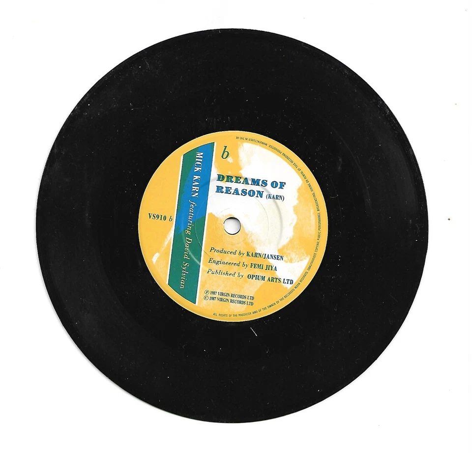 MICK KARN feat DAVID SYLVIAN "Buoy" RARE 1987 UK 7" VINYL SINGLE [JAPAN] - Image 4 of 4