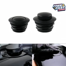 Alum Gas Cap For Harley Sportster Xl883/1200 Dyna Softail 1996-2021 Black