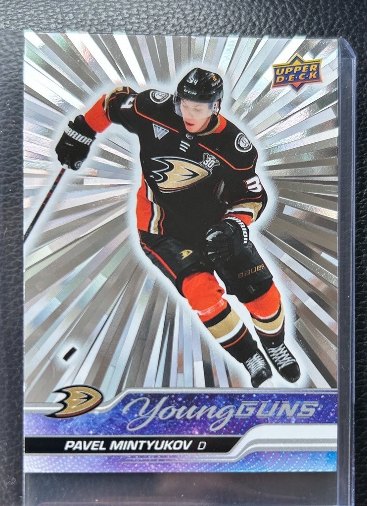 2023-24 Upper Deck Series 2 Young Guns Outburst Pavel Mintyukov #488 MINT Ducks