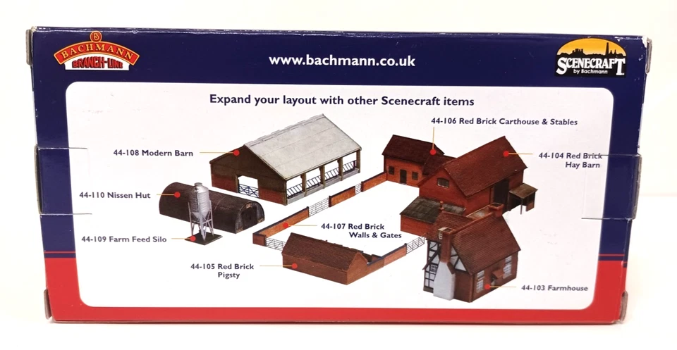 BACHMANN 1:76 SCENECRAFT 44-106 RED BRICK CARTHOUSE & STABLES OO GAUGE NEW BOXED - Image 4 of 4