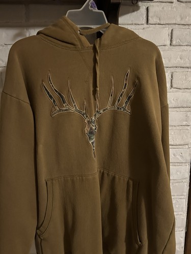 Cabela's Herren süßes Hemd mit Kapuze Langarm Camouflage Geweih vorne - Bild 1 von 4
