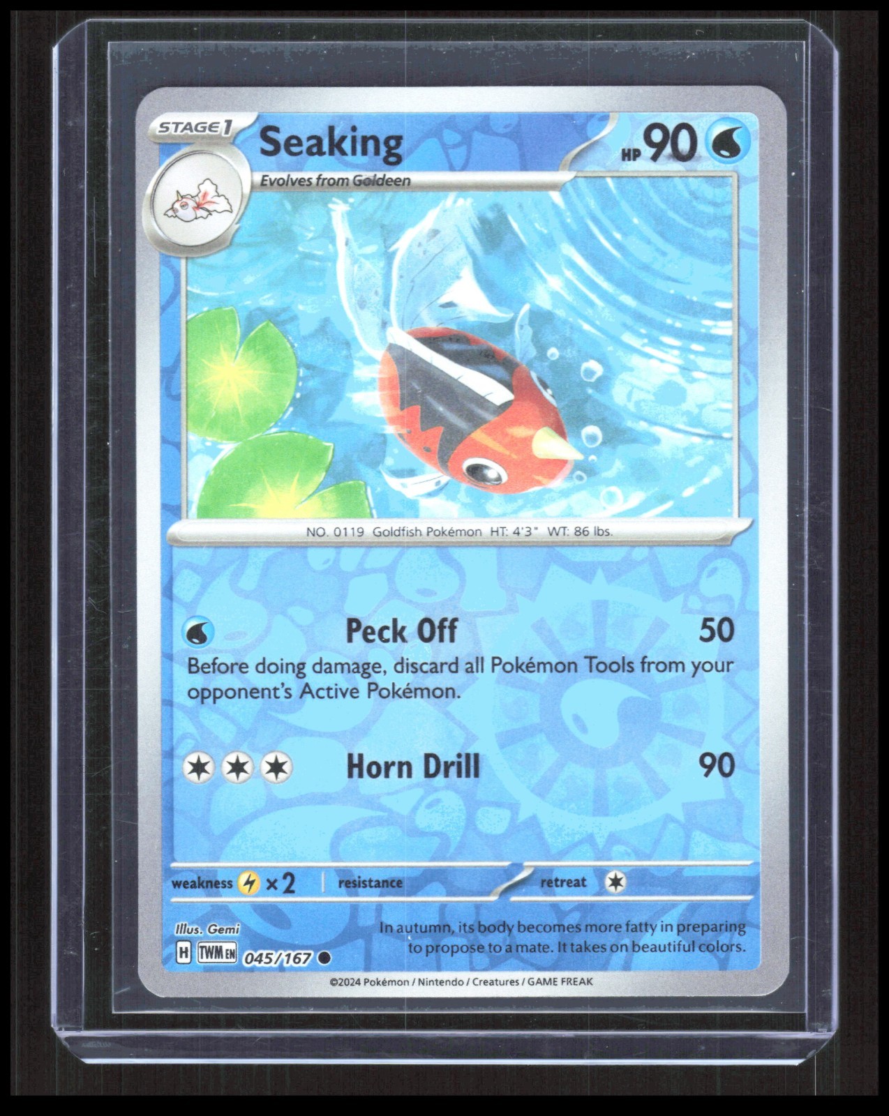 Seaking 45/167 SV06: Twilight Masquerade Pokemon TCG Reverse Holo CB-2-4-C-3