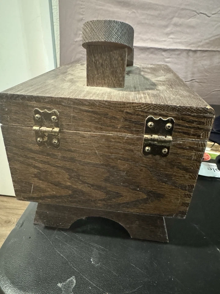 Kit de caja de brillo de zapatos de madera vintage cepillos incluidos esmalte de zapatos antiguo rústico Foto 2 de 4