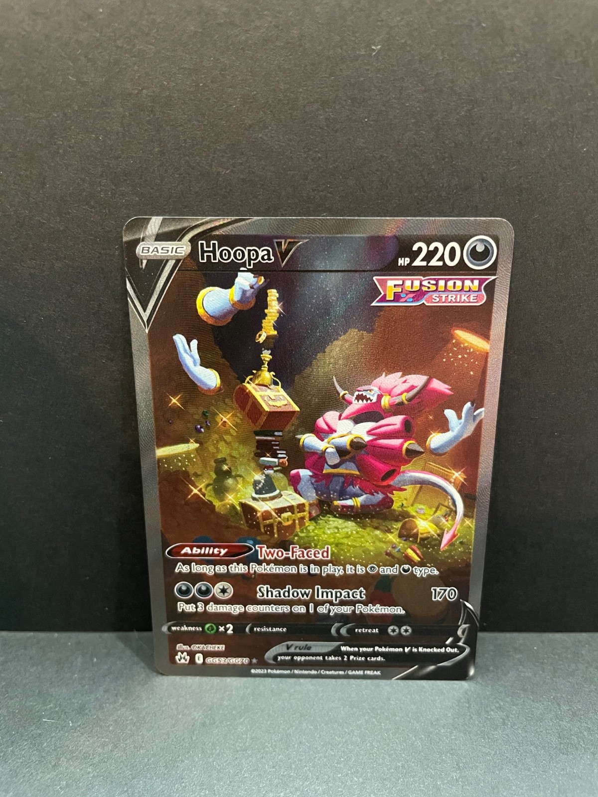 Pokemon Card Hoopa V GG53/GG70 Crown Zenith Full Art Rare Near Mint