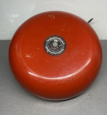 Vintage  Alarm Device MFG CO Electric Bell Red  Ademco Untested
