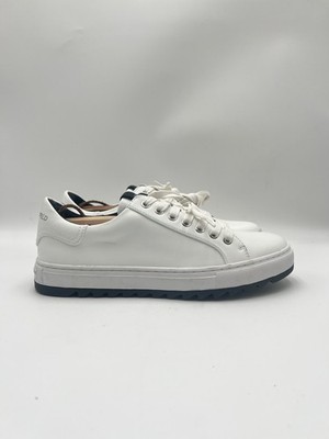 Karl Lagerfeld Paris men's Low Top Lace Up White Leather sneakers Size 8.5