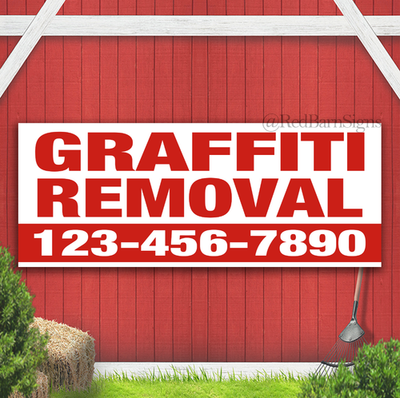 #ad Graffiti Removal Services Indoor Outdoor Banner Sign with grommets $26.39