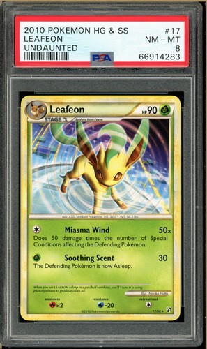 Leafeon graded PSA 8 for sale on eBay