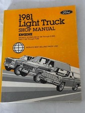 1981 Ford Truck Bronco Econoline F100-f350 Shop Manual Engine Diesel V6 V8 Carbs