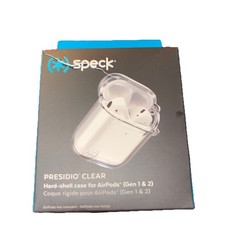 Speck Presidio Clear Hard-Shell Case for AirPods Gen 1/2 Protective Open Box