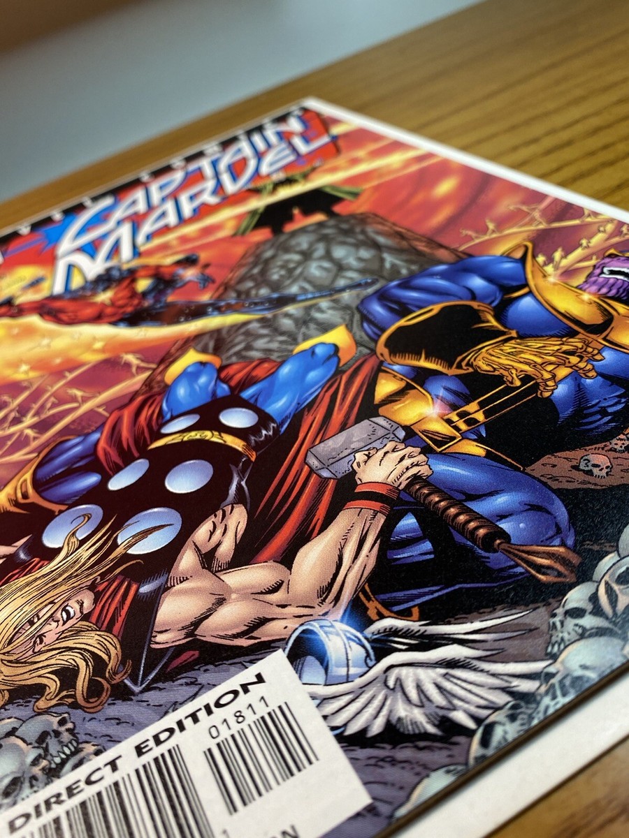 CAPTAIN MARVEL #18 2001 MARVEL COMICS THOR STARLIN With THANOS