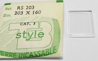 VERRE MONTRE 16 X 14 mm RECTANGLE BASE PLATE C.A