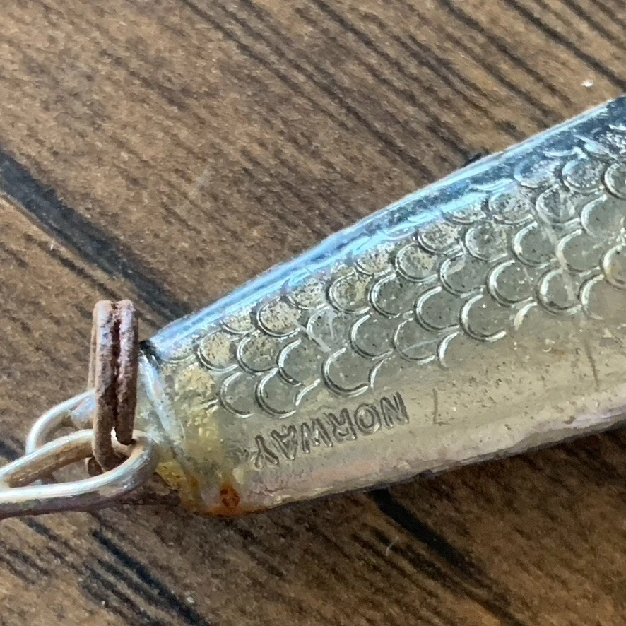 1 复古挪威制造 GIBBS? MINNOW蓝色银色重型 — 第 4/4 张图片