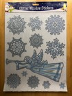 Pair of Brand New Sheet of Christmas Design Window Stickers Angel and Snowflakes