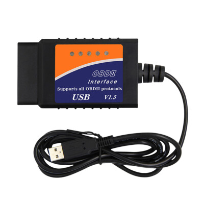 OBDII USB Car Diagnostic Scanner CH340T Diagnostic Tester ELM 327 USB Interface 
