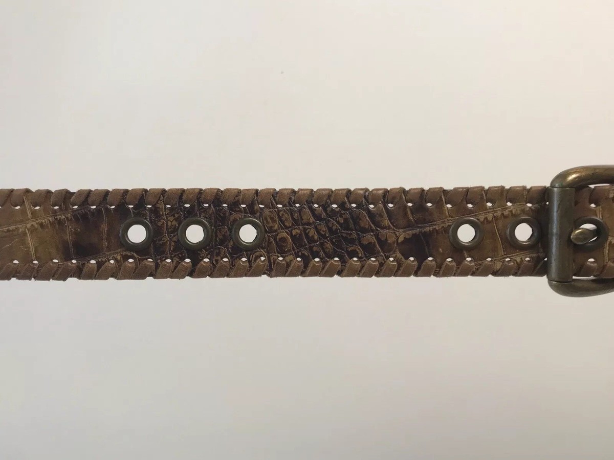 Streets Ahead Faux Snake Skin Leather Belt Size M Streets Ahead Double Buckle Faux Snake Skin Leather Belt | eBay main image 3