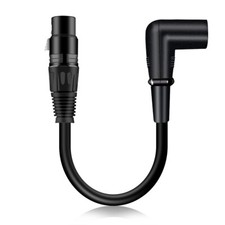 XLR Cable XLR Microphone Cable 3 Pins Right Angle Male to Female Balanced Cord