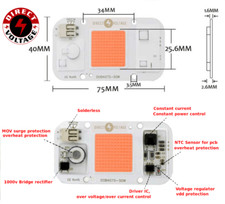 Driverless Solderless COB LED Grow Light 50W 110V