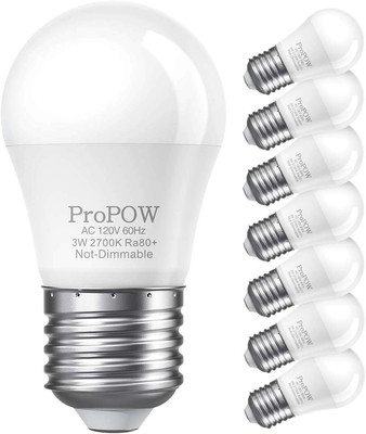 3W LED Bulb Equivalent 25 Watt Light Bulbs, A15 LED Light Bulb Soft White 2700K 