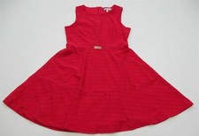 JENNIFER LOPEZ #DR362 Women's Size 6 Sleeveless Hot Pink A-line Tea Skater Dress