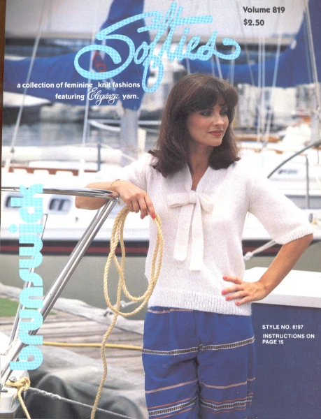 Softies Knitting Knit Pattern Booklet Pullover Jacket Brunswick 819 - Image 2 of 4