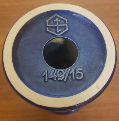 Steuler CONTINUA MCM Ceramic Candleholder Zalloni Cobalt Blue W. Germany 145/15 - Picture 4 of 4