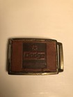 Vntg Leather Dodge Trucks Brass Belt Buckle AS IS HTF RARE 842 Swag Cowboy Flair