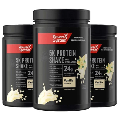 POWER SYSTEM 5K Protein Shake Vanille Mehrkomponenten Protein 3x360g