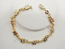 6 INCH 18K GOLD FILLED SMALL ELEPHANT BOY OR GIRL BABY BRACELET