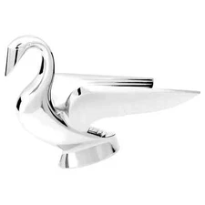 Chrome Deluxe Classic Wonderwing Swan Hood Ornament For Peterbilt Kenworth