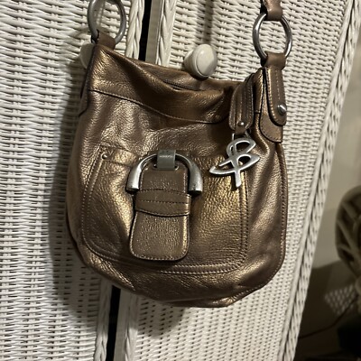 MAKOWSKY Purse Convertible Crossbody Bronze Pebbled