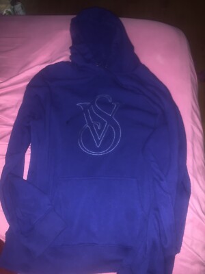 VICTORIA SECRET ROYAL BLUE SIZE M PULLOVER HOODIE