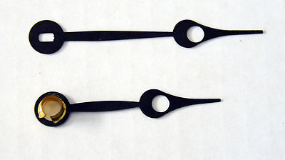 5'' Dial Clock Hands, ''Spade with Hole'' Pattern.  Oblong Mounting Hole
