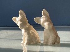 Cream Scotty porcelain figurine 4" dog Vintage animal scottish terrier Japan