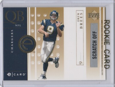DREW BREES ROOKIE CARD 2001 Upper Deck E-CARD RC Football NEW ORLEANS SAINTS!
