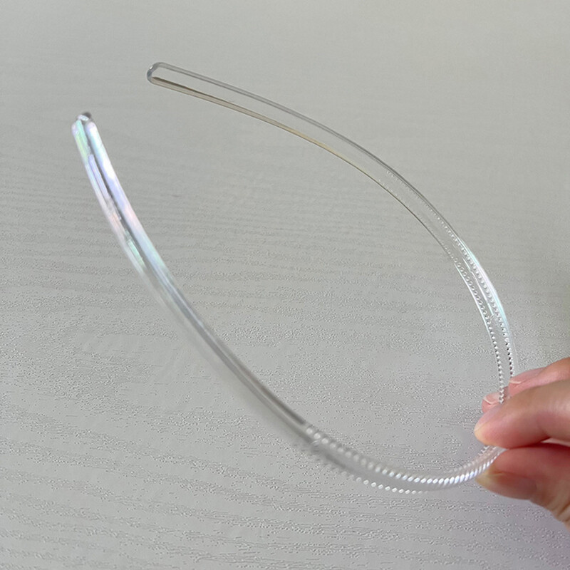 Clear Plastic Headbands With Teeth Plain Transparent Hairbands For DIY