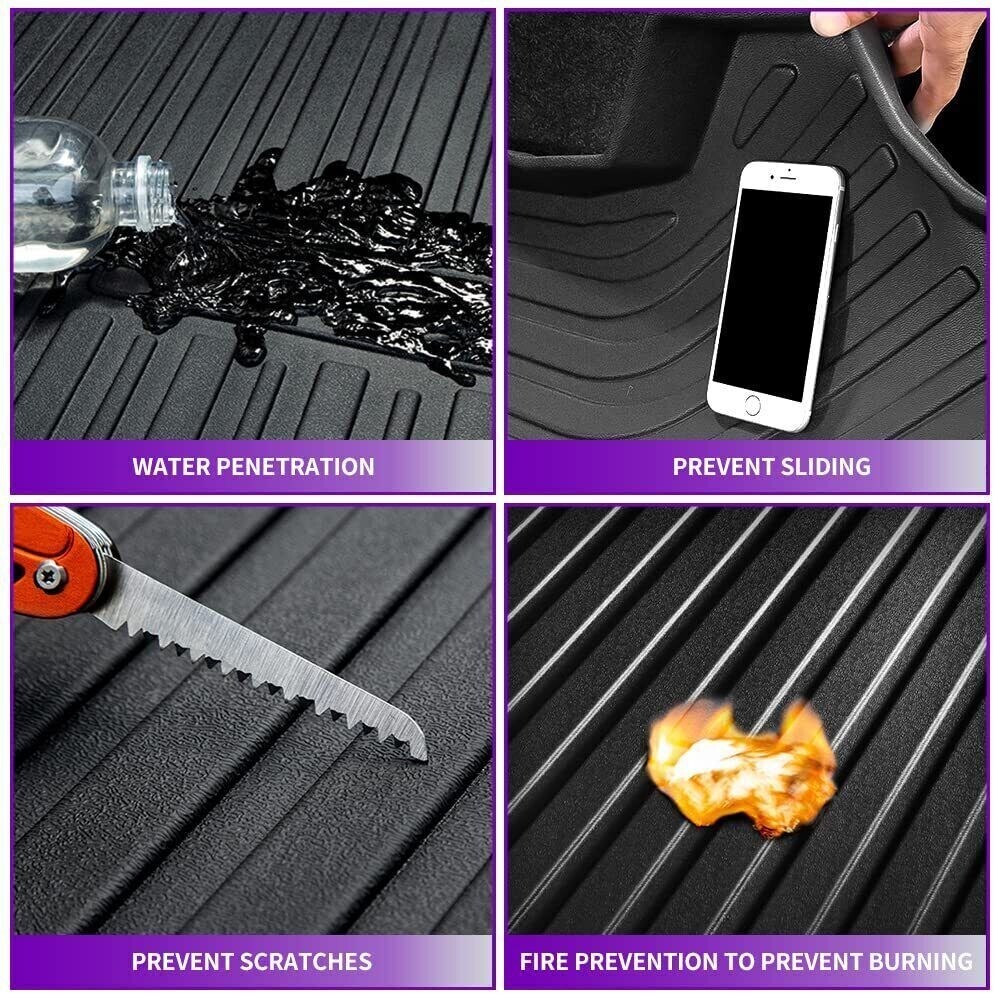 For Toyota Tacoma 2024 2025 Trunk Mat All Weather TPE 5 Ft Cargo Liner Carpet