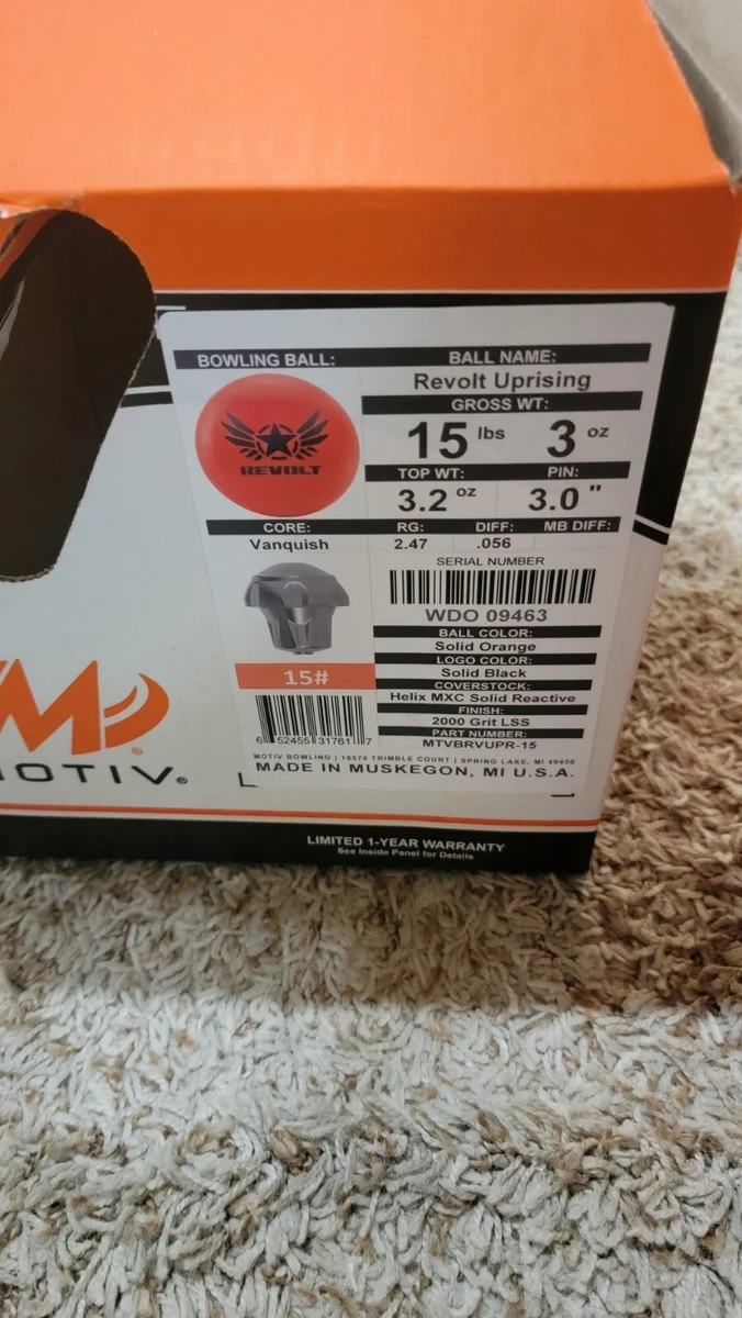 Motiv Revolt Uprising 1st Quality Bowling Ball Limited Edition