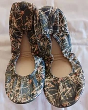 The Storehouse Flats Camo Camoflauge Foldable Ballet Slip On Shoes New Size 10