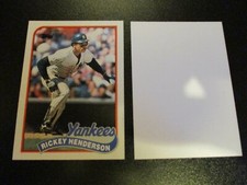 1989 Topps Rickey HENDERSON Blank Front ERROR & Correct - Yankees A's HOF