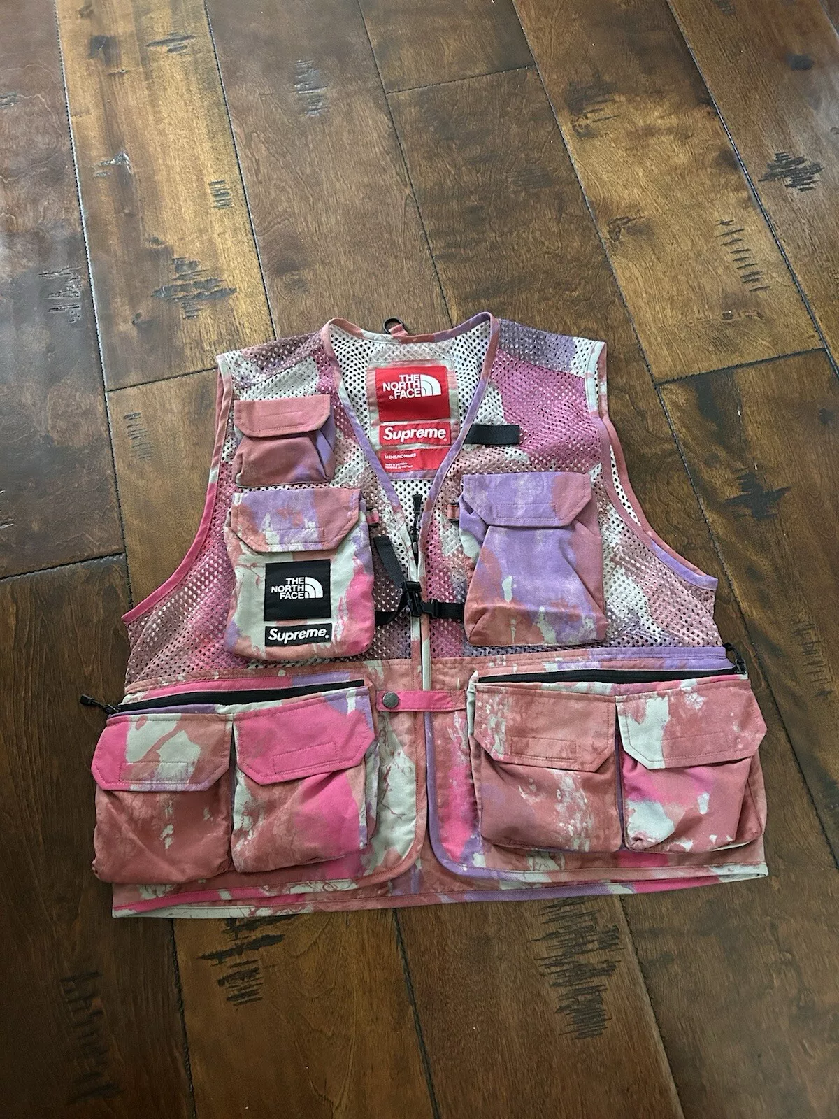 Gilet cargo Supreme X Northface rose SS20 RARE
