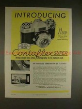 1959 Zeiss Ikon Contaflex Super Camera Ad - Introducing