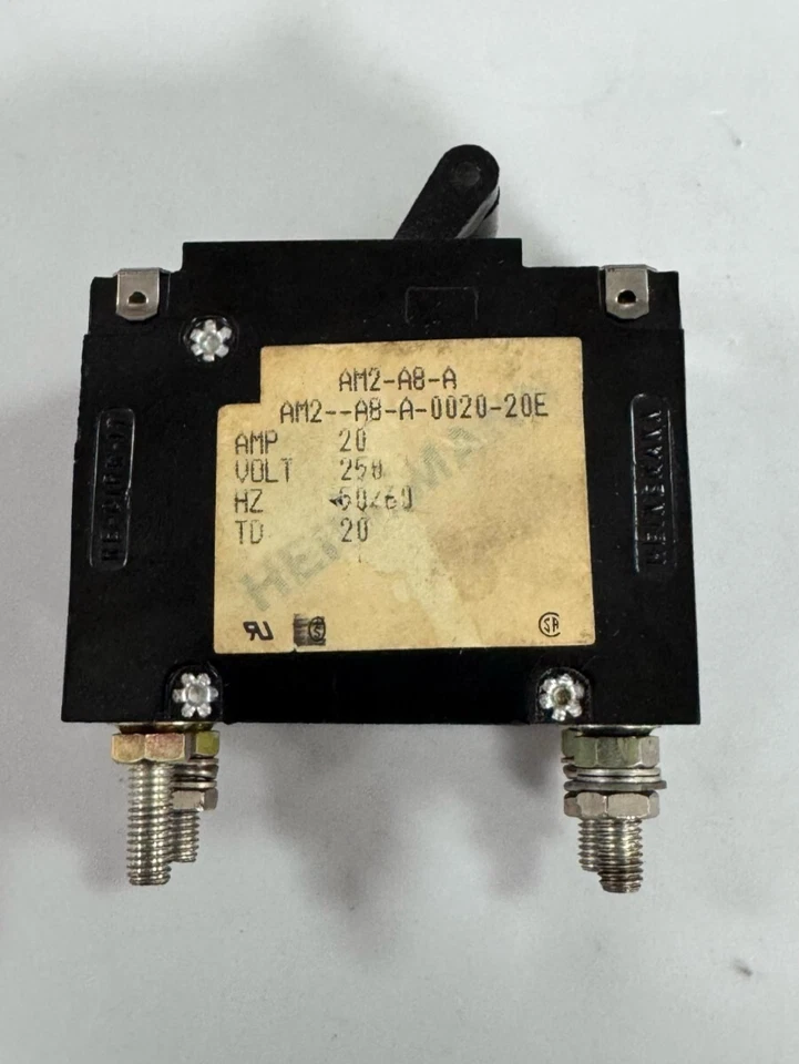 Disjoncteur Heinemann AM2-A8-A-0020-20E | 20A 250V | 50/60Hz | TD 20 - Photo 3/4