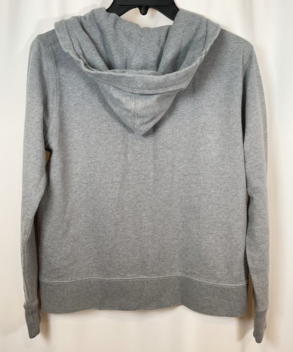 SONOMA Womens Size Petite PS Gray Floral Embroidered Full Zip Hoodie Sweatshirt - Picture 5 of 5