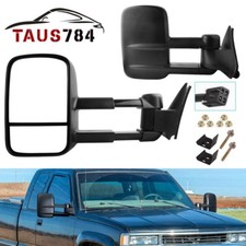 Manual Fold Tow Mirrors For 1988-1998 Chevy Gmc Ck 1500 2500 3500 Power Adjust