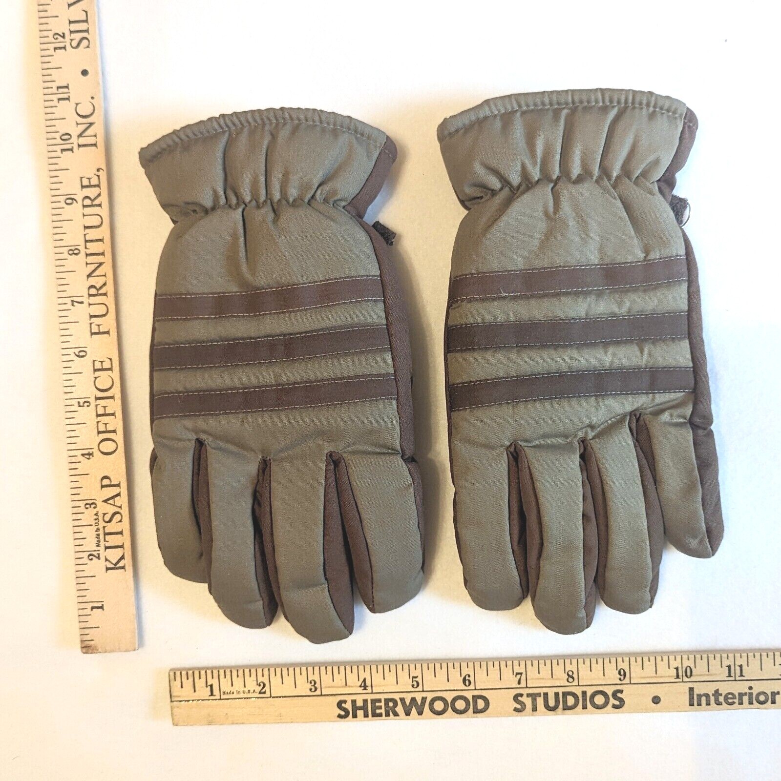 Winter Gloves 2 Pair Men's Large, Leather Palm, Lined Winter Gloves