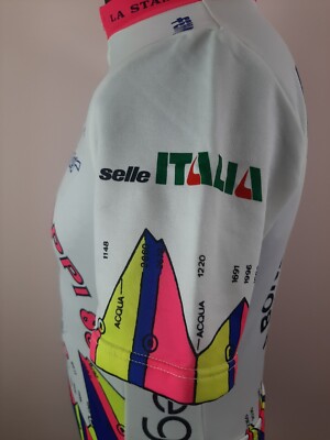 coppi☺︎　0417 Denti Fausto Coppi 1989 Cycling Jersey Men's Size M 1/4 Zip