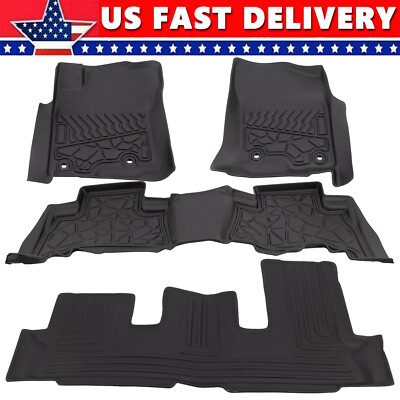 4X For 2013-2024 Toyota 4Runner 7 Seater Floor Mats 3 Row Liners Set All-Weather