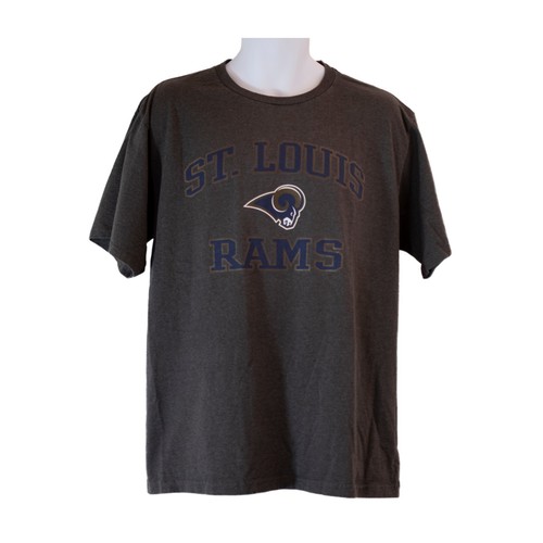 St. Louis Rams NFL Team Apparel Mens T-Shirt Gray Size L Large Cotton Blend
