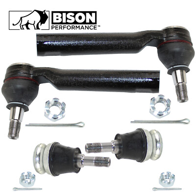 Bison Performance 4pc Front Outer Tie Rod & Lower Ball Joints Kit For Subaru AWD